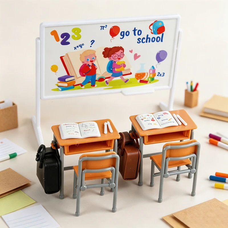 1:12 Miniature Dollhouse Classroom Accessories Set description 6