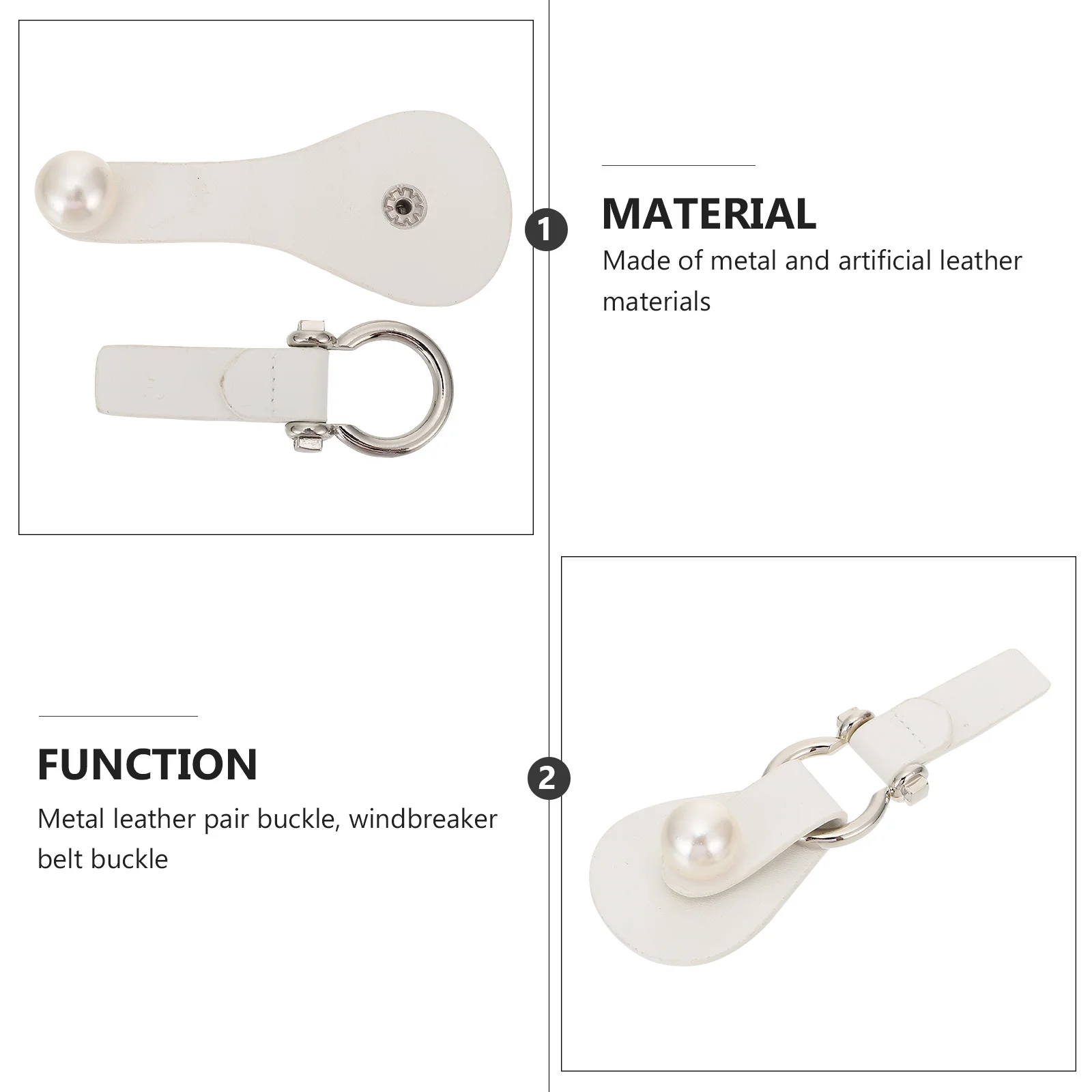 2 قطعة معطف الرياح حزام مشبك المعادن الاصطناعية إغلاق دائم لخندق فستان شال معطف Diy بها بنفسك الملابس التبعي #1