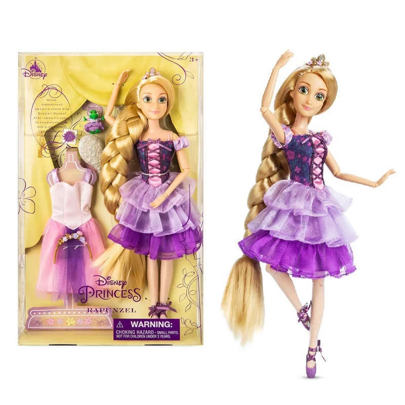 Authentic Disney Rapunzel Princess Mermaid Princess Winter Limited Edition Festival Series Doll Handmade Girl Birthday Gifts