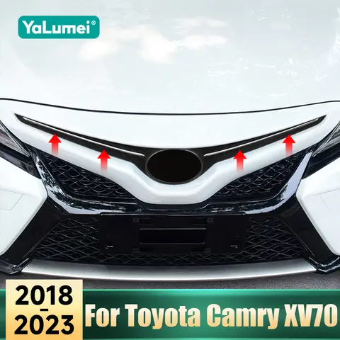 Toyota Camry XV70 SE XSE 2018 2019 2020 2021 2022 2023 자동차 전면 그릴 범퍼 트림 커버 바디 외부 스테인레스 스트립