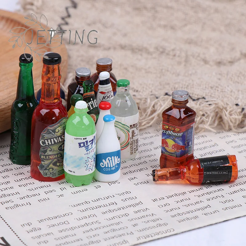 حار 5 قطعة 1:12 دمية مصغرة المشروبات زجاجات نموذج دمى اكسسوارات المطبخ