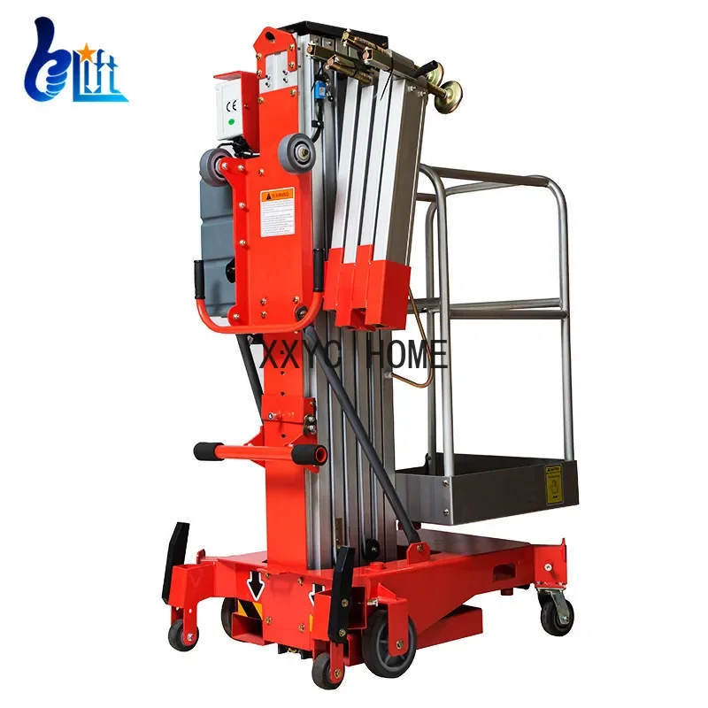 8m -12m Aerial Work Platforms Electric Construction Lift Chain Hoist Man Lifter