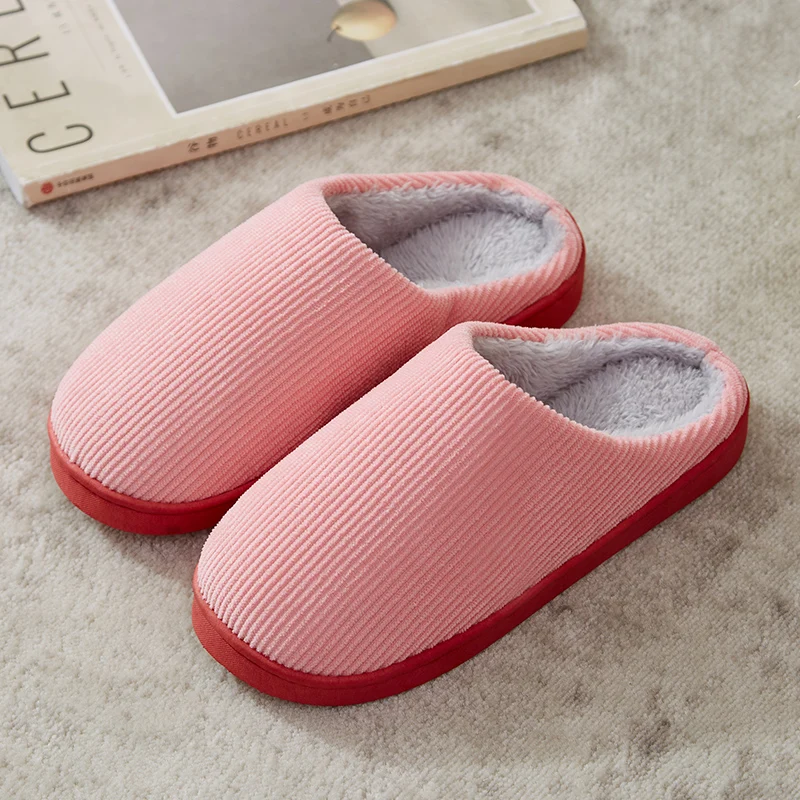 Indoor Fluffy Slipper For Home Man Winter Men's Cotton Slippers Keep Warm Sole Shoe Explosive Style Soft Comfortable Coupleshoes