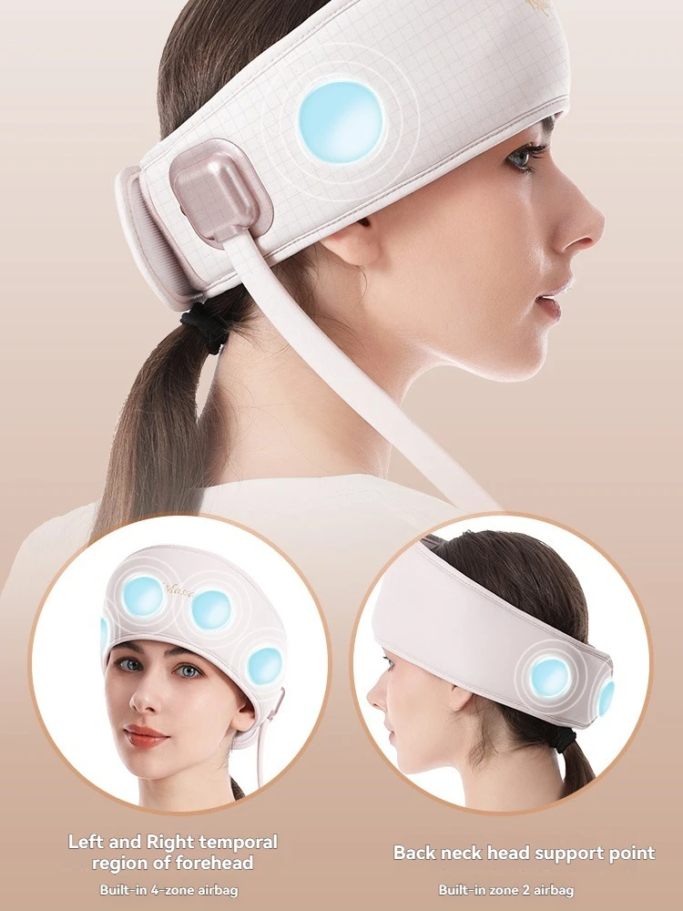 

Массажер для головы с подушкой безопасности Массаж глаз Массаж воздушного давления и горячий компресс для глаз Помощь вам расслабление и улучшение сна Bluetooth Музыка