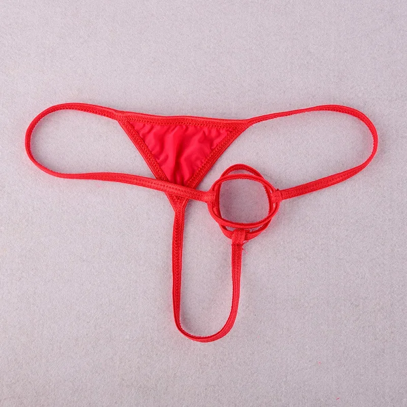 

Men's Sexy Double Hole G-String Micro Thong Tanga Briefs - Funny Erotic Underwear for Gay Male Adults