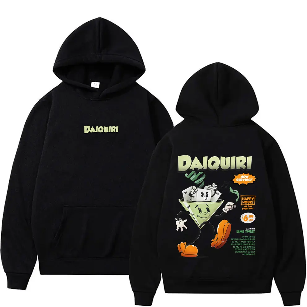 

Daiquiri Cocktail Funny Meme Hoodie Men Women Cartoon Casual Oversized Pullover Men's Fleece Cotton Vintage Hooded Sweatshirt