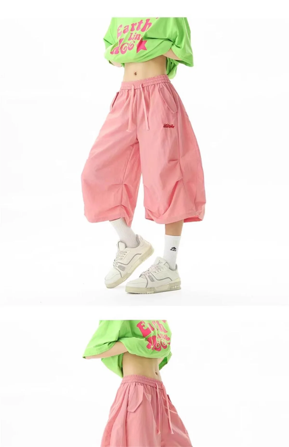 Bestickte Schnelltrocknende Shorts für Herren Sommer Outdoor Bergstil Weite Beine Kurze Hosen Locker Lässig – Detail 1