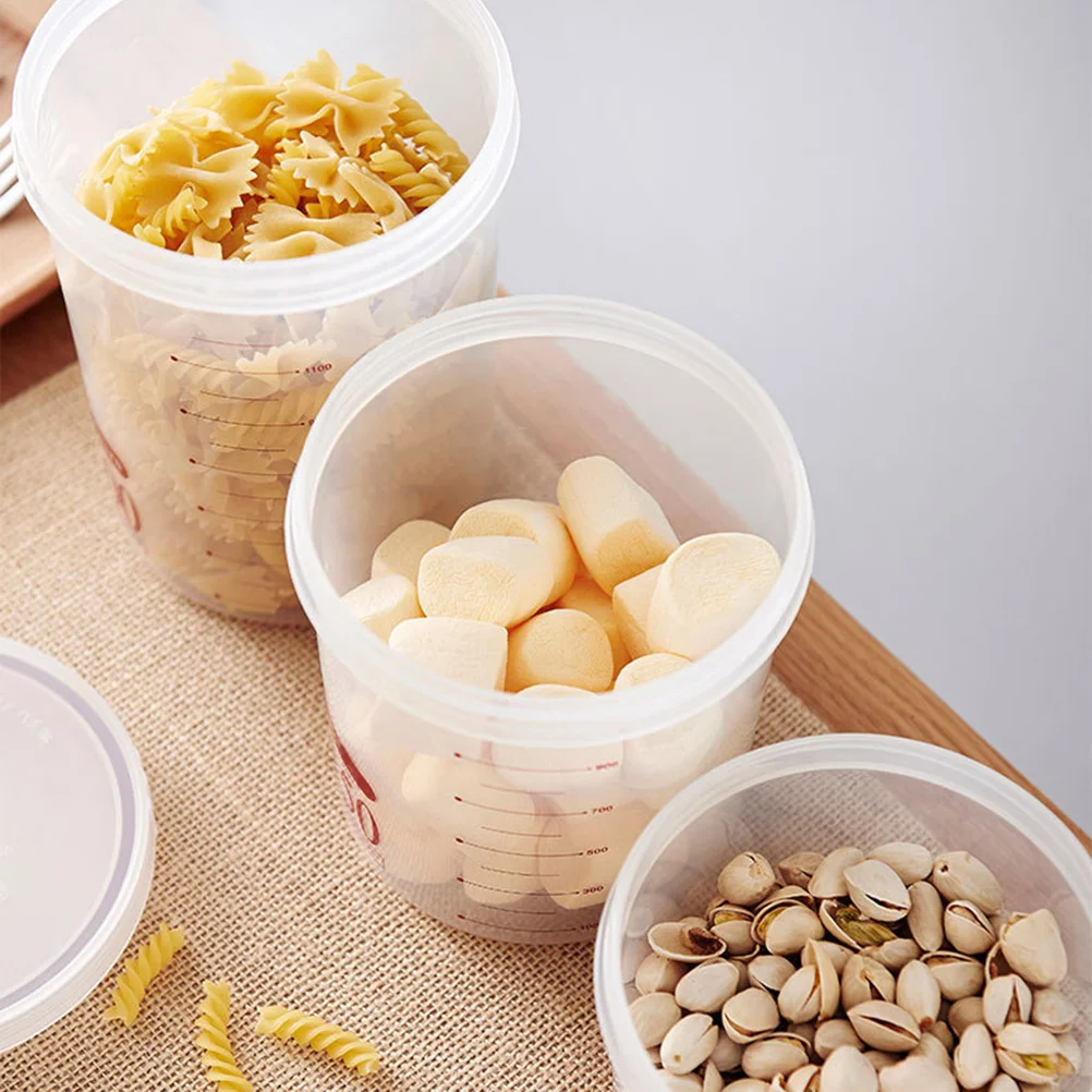 

760ml Airtight Leakproof Cereal Dry Food Storage Bottle Transparent Polypropylene Plastic Well Sealed Store Pasta Cereal