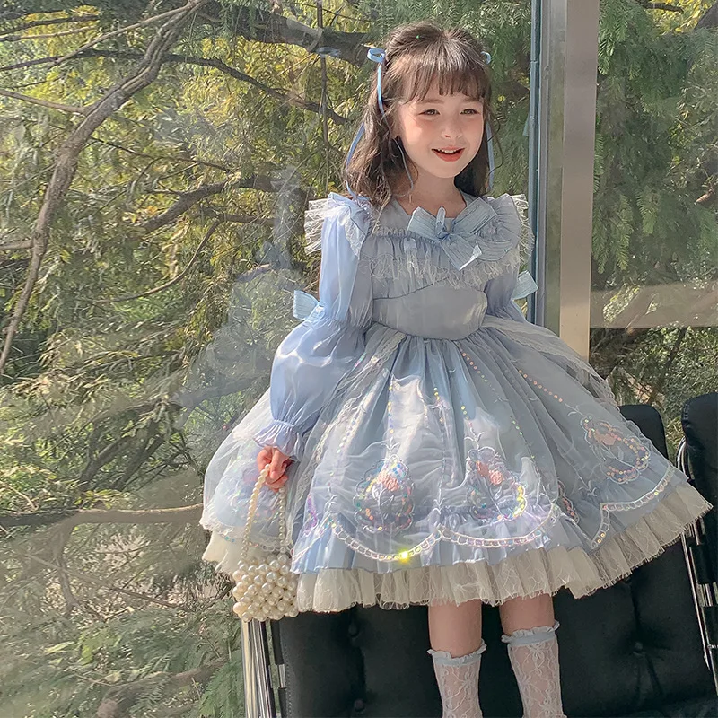 

Josaywin Dress for Girls Baby Autumn Winter Lolita kawaii Mesh Wedding Dress Girl Ball Gown Birthday Princess Party Vestidos