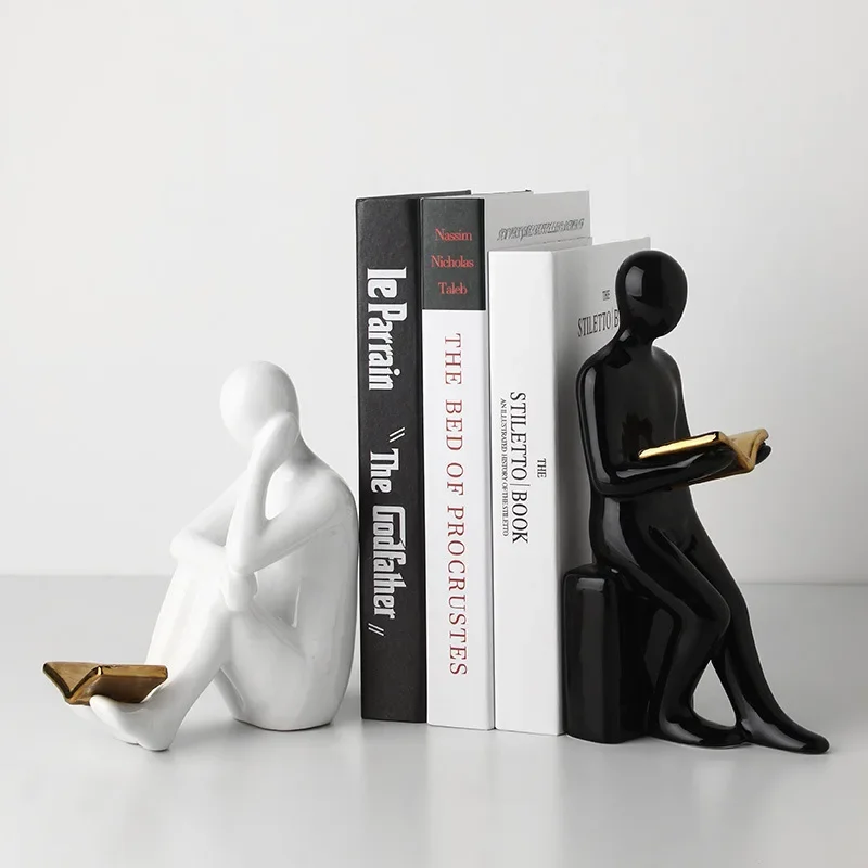 

Ceramic Bookends, Figure Ornaments, Entrance Hall, Living Room, Wine Cabinet, TV Cabinet, Office Light Luxury Decoration