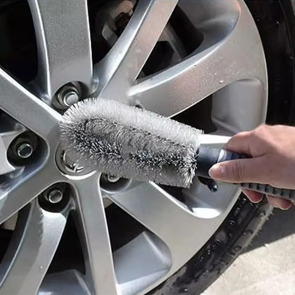 Car Wheel Brush Tire Detailing Brushes Car Rim Scrubber Cleaner With Handle Wheel Tire Cleaning Tools Car Accessories