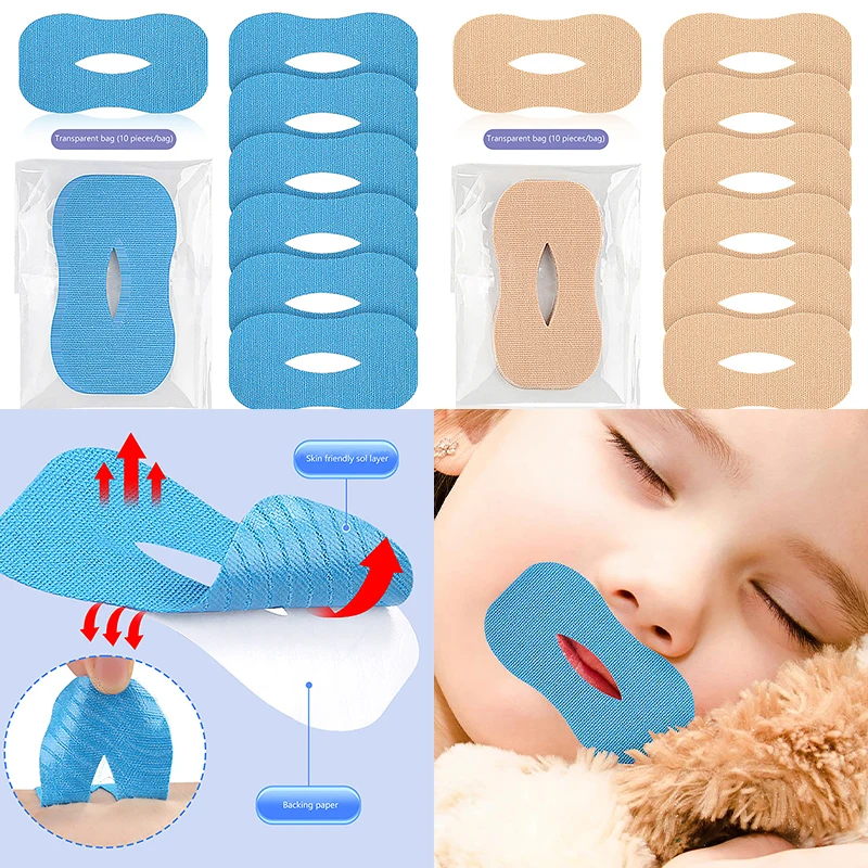 10/30Pcs O-shaped Anti-Snoring Stickers Adult Children Preventing Mouth Breathing At Night Mouth Correction Sticker Tape