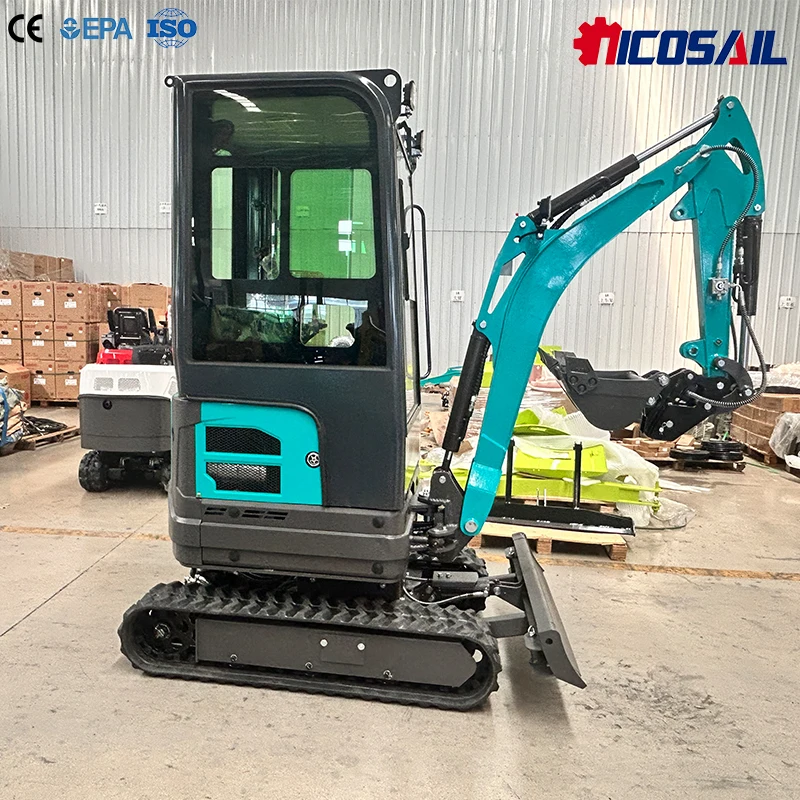 Mini Excavator Machine Small Excavator 2 Ton Crawler Digger for Agriculture Landscaping and Property Maintenance