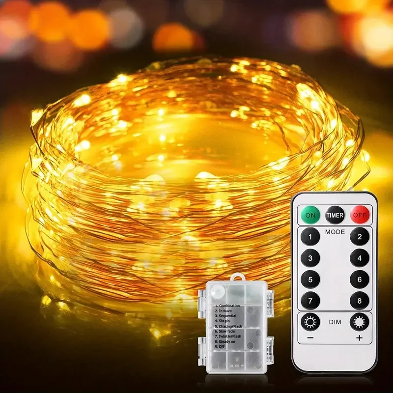 

5-30M 300LED Fairy Tale Story Light Battery Box Copper Wire String Christmas Tree Wedding Party Holiday Halloween Decoration