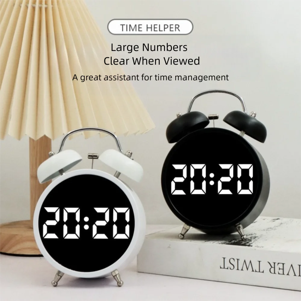 High Quality Extra Large Sound Alarm Clock with LED Screen Simple Number Clock Multifunctional Clock