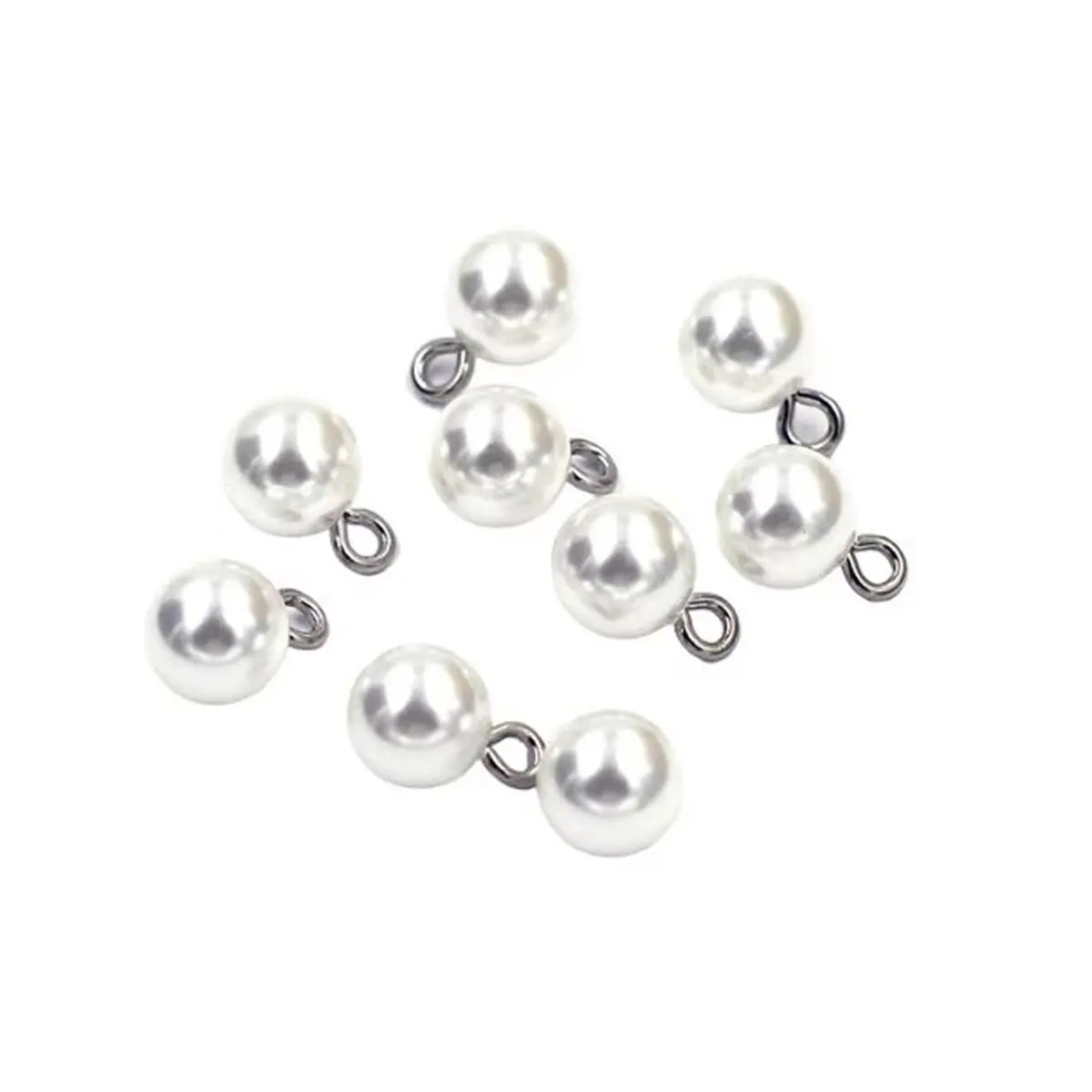 

100Pcs White Sewing Shank Buttons Round 10mm For Women's Shirt Sweater DIY Handmade Crafts Decoration Supplies