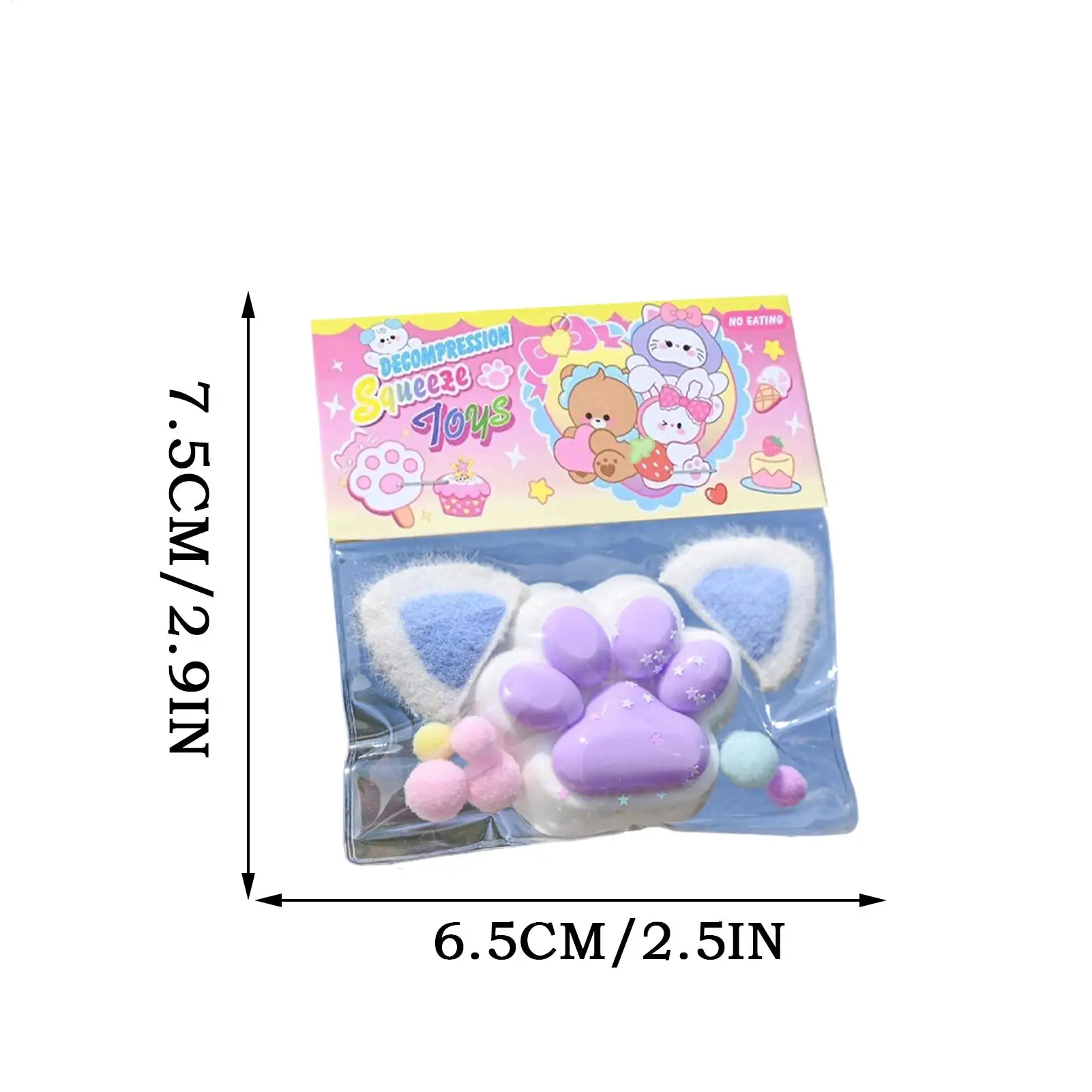 Cat Paw Squeezing Sensory Toy Sensory Fidget Toy Slow-Rebound Elastic Balls Pinch Tools For School Party Easter Halloween