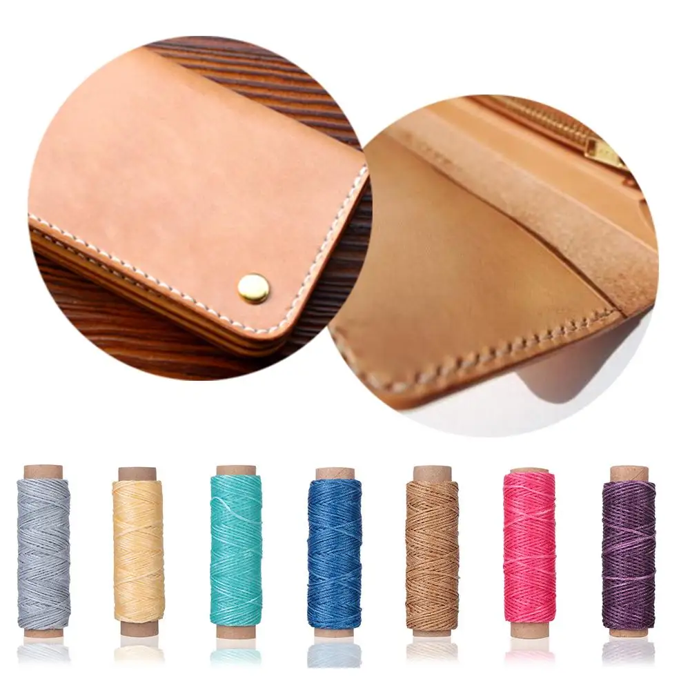 30m/roll Durable Hand Stitching Flat DIY Cord Leather Waxed Thread Sewing Line Hand Stitching Handicraft
