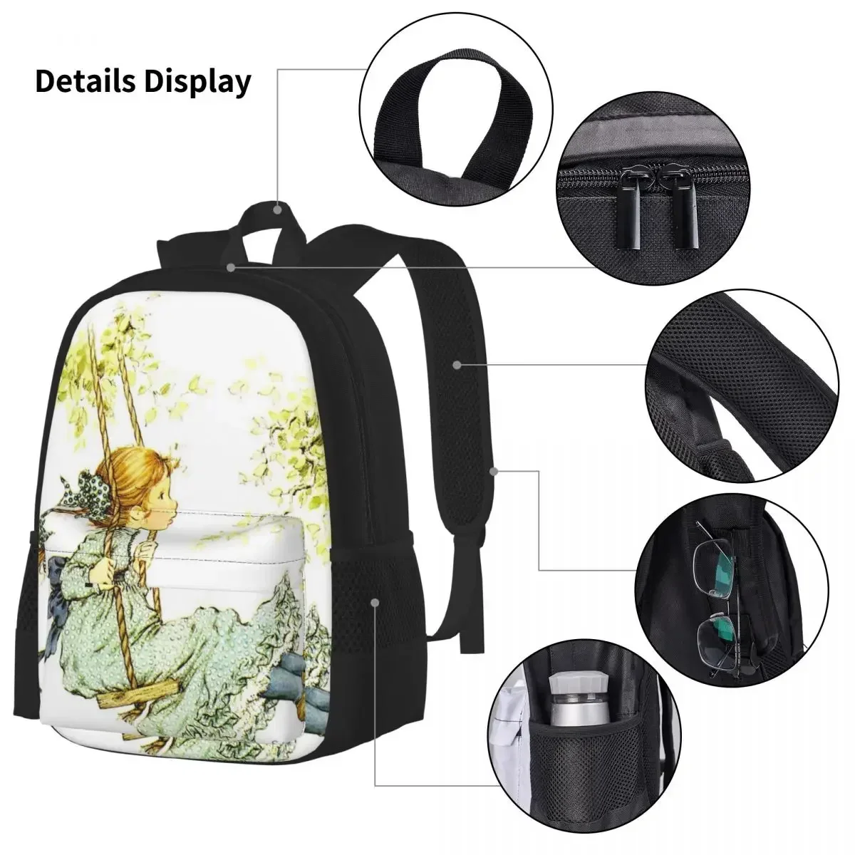 سارة كاي سوينغ فتاة حقائب الظهر بنين بنات الكتب الطلاب الحقائب المدرسية الكرتون الاطفال حقيبة الغداء حقيبة القلم ثلاث قطع مجموعة