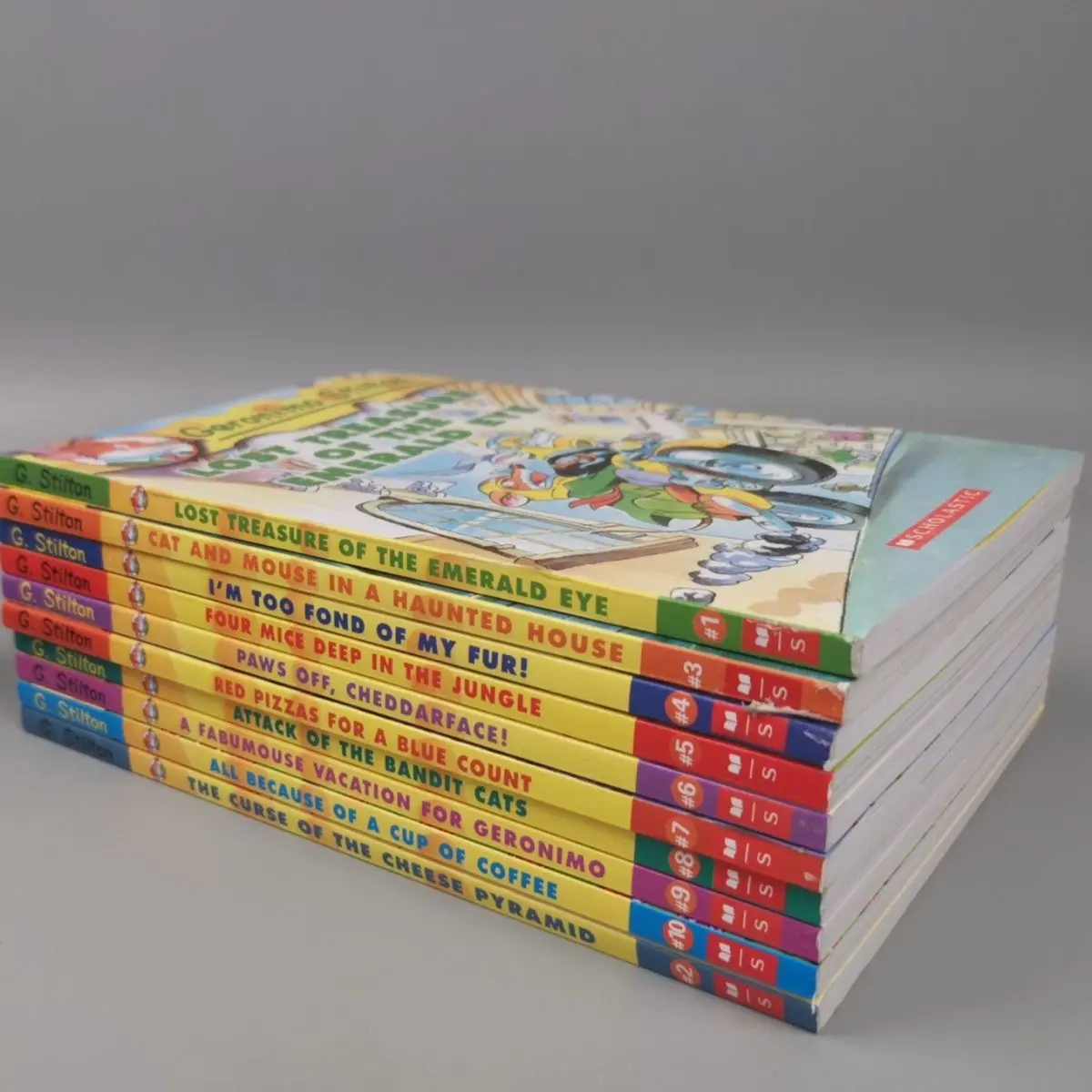 10 Books Geronimo Stilton 1-10 English Kids Child USA Original Color Picture Adventure Novel Manga Comic Story Book Age 5 and Up