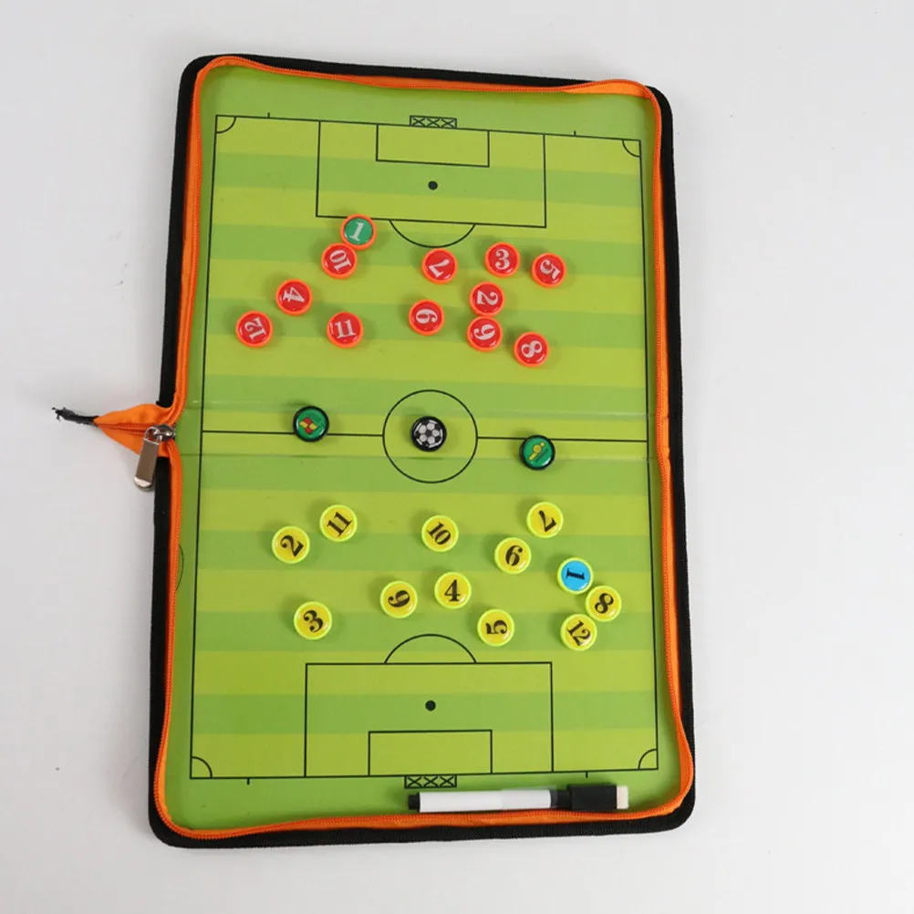 

1Set Zipper Soccer Coaching Board Heavy Duty Weather Resistant Football Training Board Indoor Outdoor Use Soccer Coaching