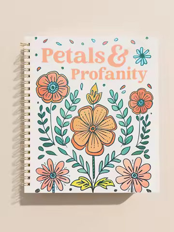 1pc Beautiful Adult Coloring Book For Relaxation - Funny Swear Word Coloring Book With Floral Designs