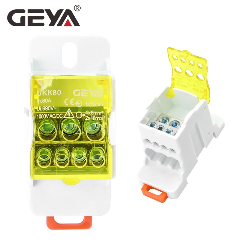 GEYA UKK-80A Single-Stage Splitter Box Wire Connector High-Current Household Into A Multi-Outlet Terminal Block