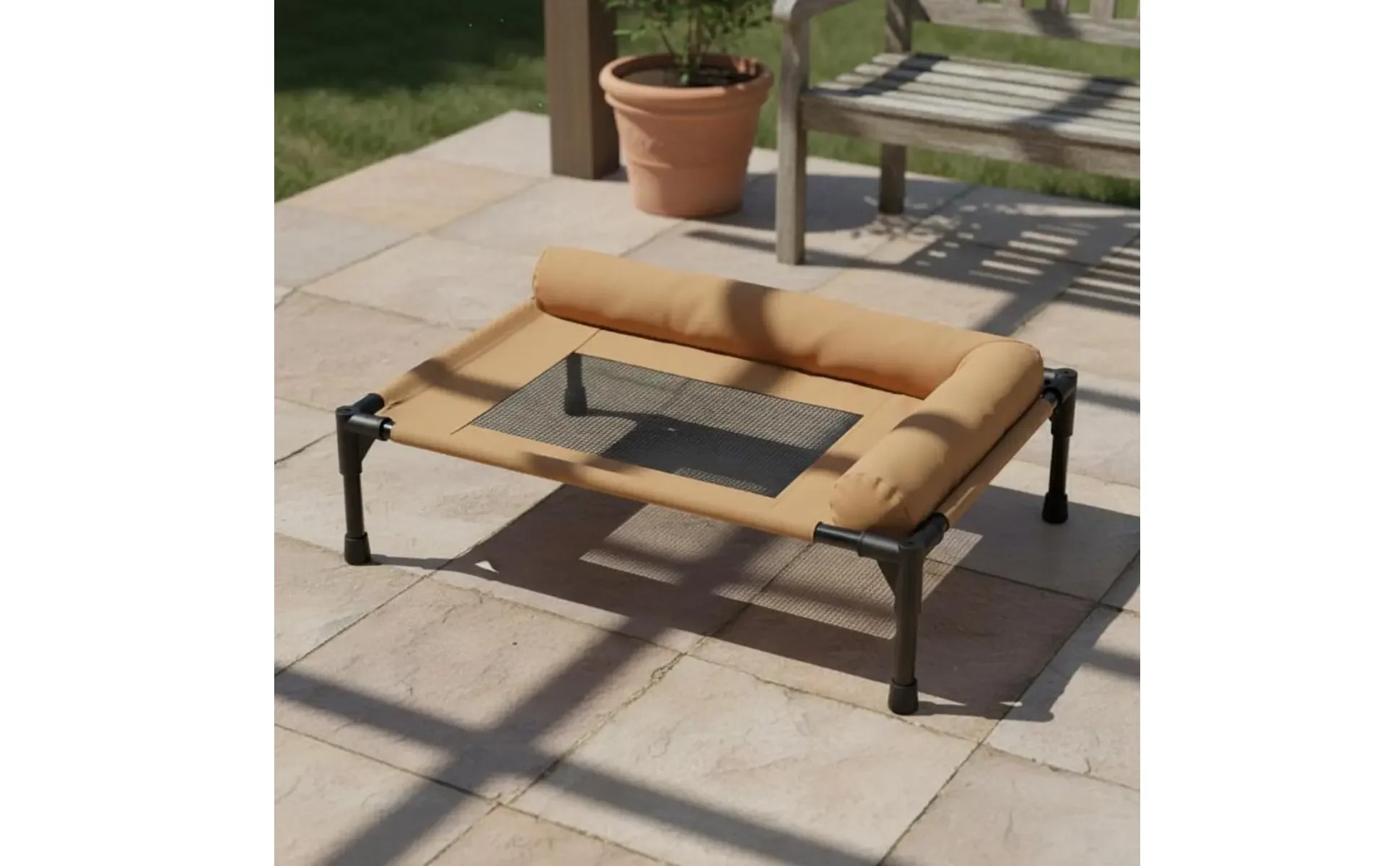 Elevated Pet Bed All-Season Use Raised Dog and Cat Bed Pet Cot Moisture-Resistant Easy to Clean for Dogs, Travel, Patio