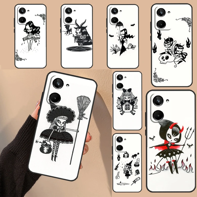 Nightmare Sassy Girl Monster Witch For Realme C31 C25s C21Y C30 C33 C35 C55 C11 C15 GT Neo 5 3 2T 3T 8 9 11 10 Pro Plus Case