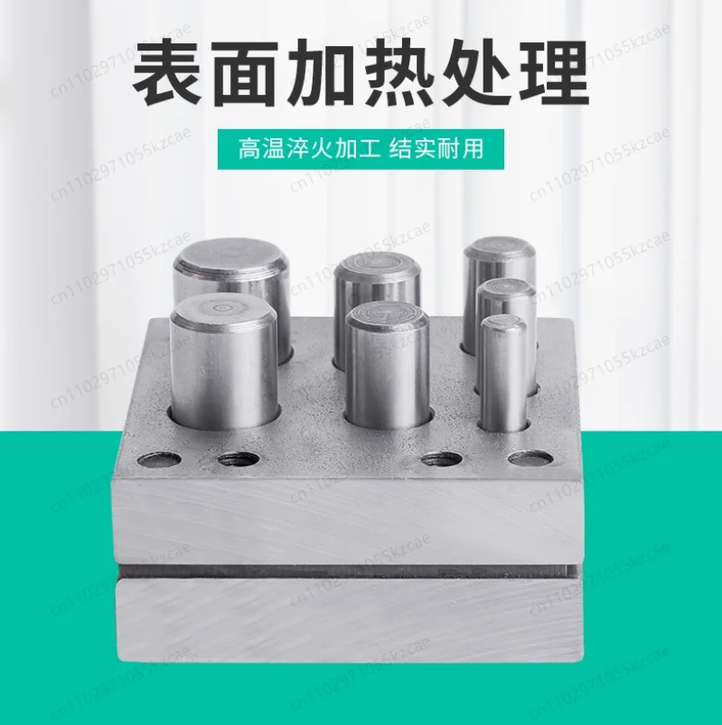 Manual Punching Tool for Jewelry & Coins: Round Punch Die Set with Anvil for Gold DIY Crafting