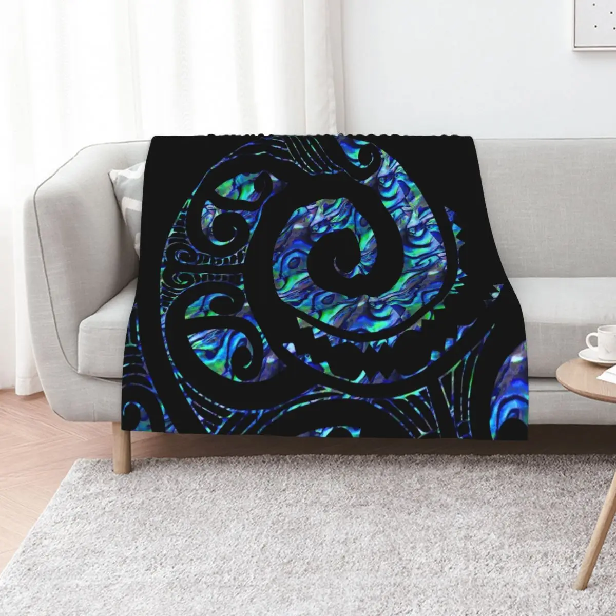New Zealand Maori Paua Tattoo Koru Design Throw Blanket Sleeping Bag Bed covers Plush heavy to sleep Bed Blankets