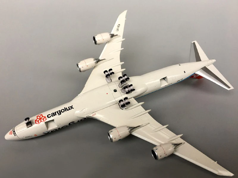 Fine 1/400 GJCLX1896 Luxembourg cargo aircraft model 747-8F LX-VCA  Alloy collection model