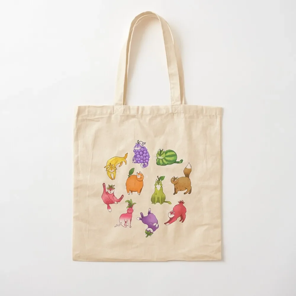 

Fruit Cats Tote Bag Canvas shoulder bag Women's shopper bag Canvas shoping