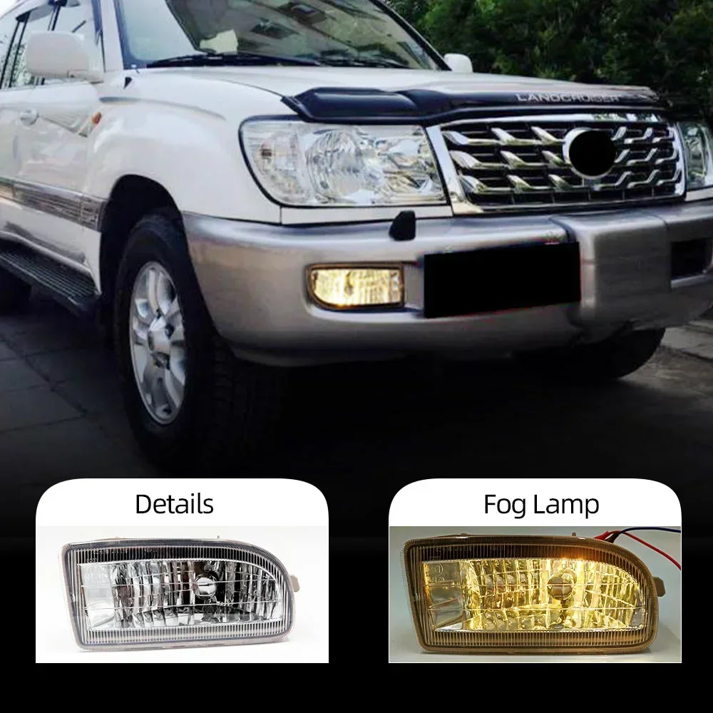 New！ CSCSNL Fog Lights For Toyota LAND CRUISER 100 headlights LC100 1998-2007 halogen headlight LED foglights Fog Light