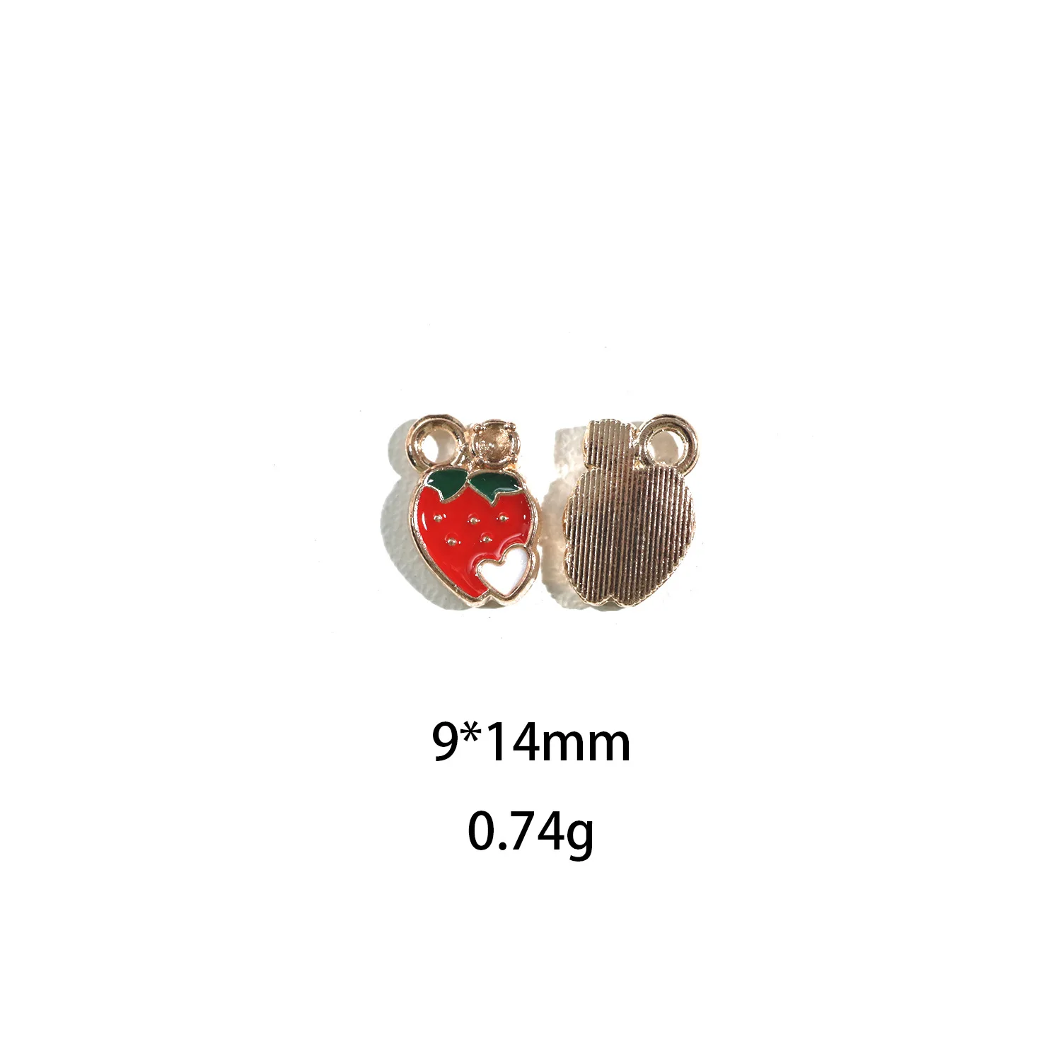 10pcs Cute Enamel Red Fruits Charms for Earrings Apple Strawberry Watermelon  Cherry Charms Pendants for DIY Jewelry Making