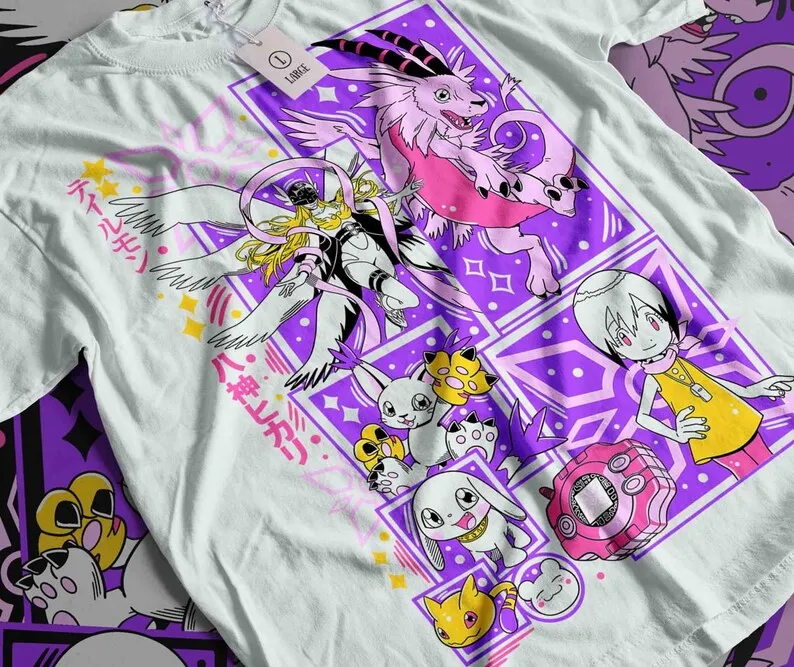 Gatomon T-shirt - Yukimibotamon - Nyaromon Shirt