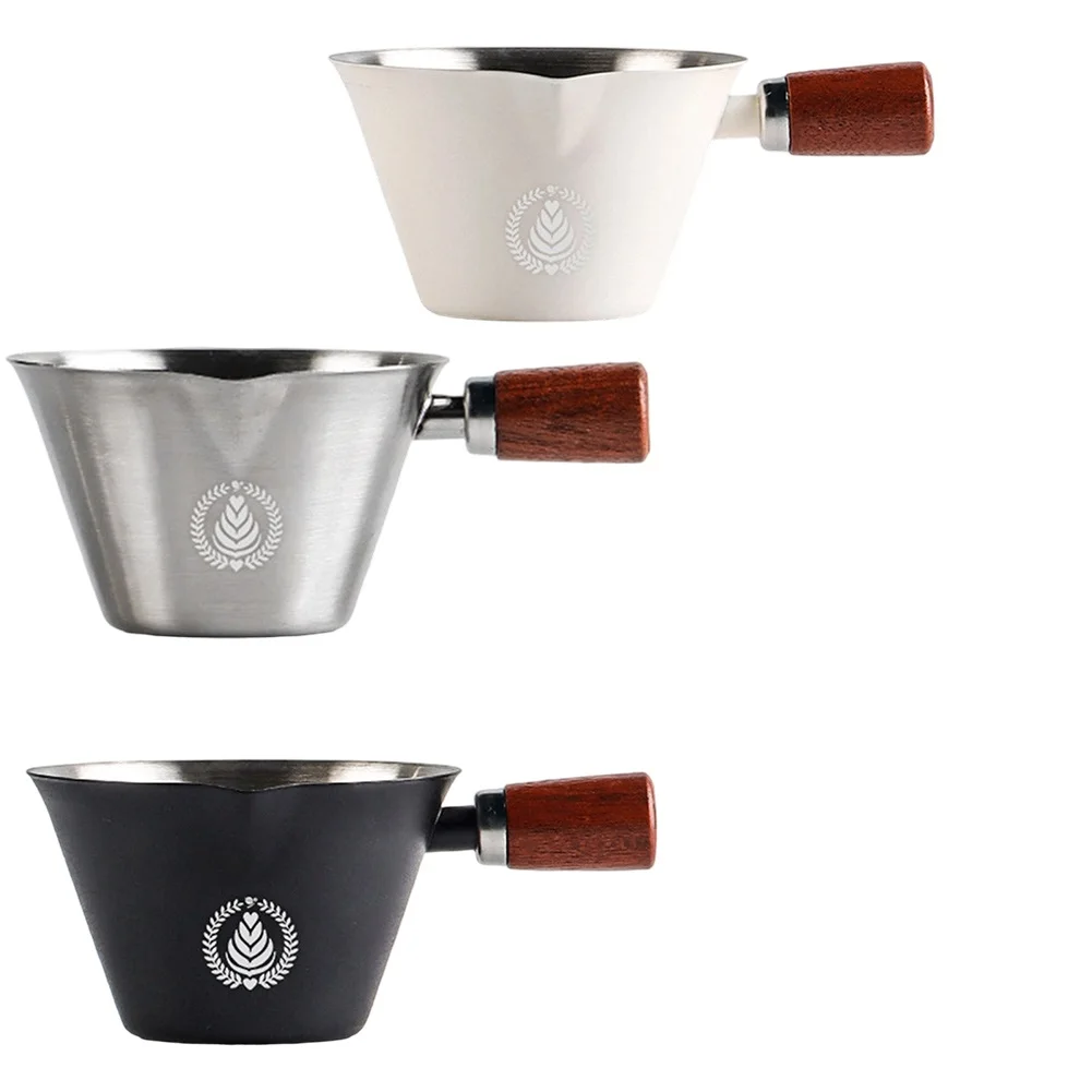 

Coffee Measuring Cup Stainless Steel Coffee Extract Cup Espresso Cup Italian Liquid Cup Coffee-Ounce Cup Milk-Jar Milk Cup 100m