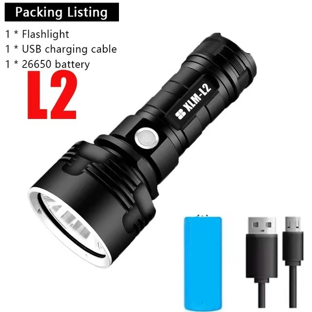 Superheldere krachtige led-zaklamp P70 USB oplaadbare zaklamp Waterdicht licht 26650 batterij Zaklamp Campinglicht