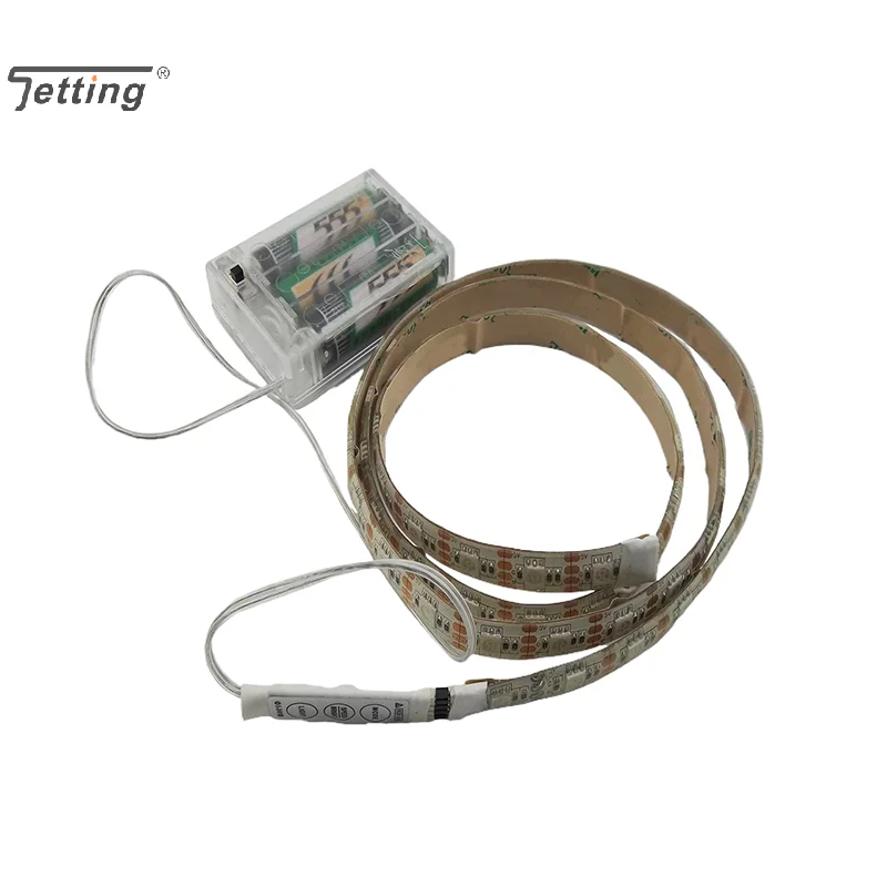 RGB5050 Light With Mobile 4.5V Battery Case Lights Strip Drip Glue Waterproof 30 Light TV Background LED Lamp Strip