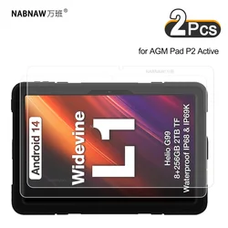2 Pieces Tempered Glass Screen Protector For AGM Pad P2 Active 11 Ultra Clear Scratch Proof Hard Protective Film