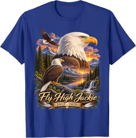 Fly High Jackie, Jackie und Shadow Weißkopfseeadler T-Shirt Y2k Lässige Grafik-Bekleidung Weißkopfseeadler Großer Bär Jackie und Shadow T-Shirt Geschenk – Detail 12