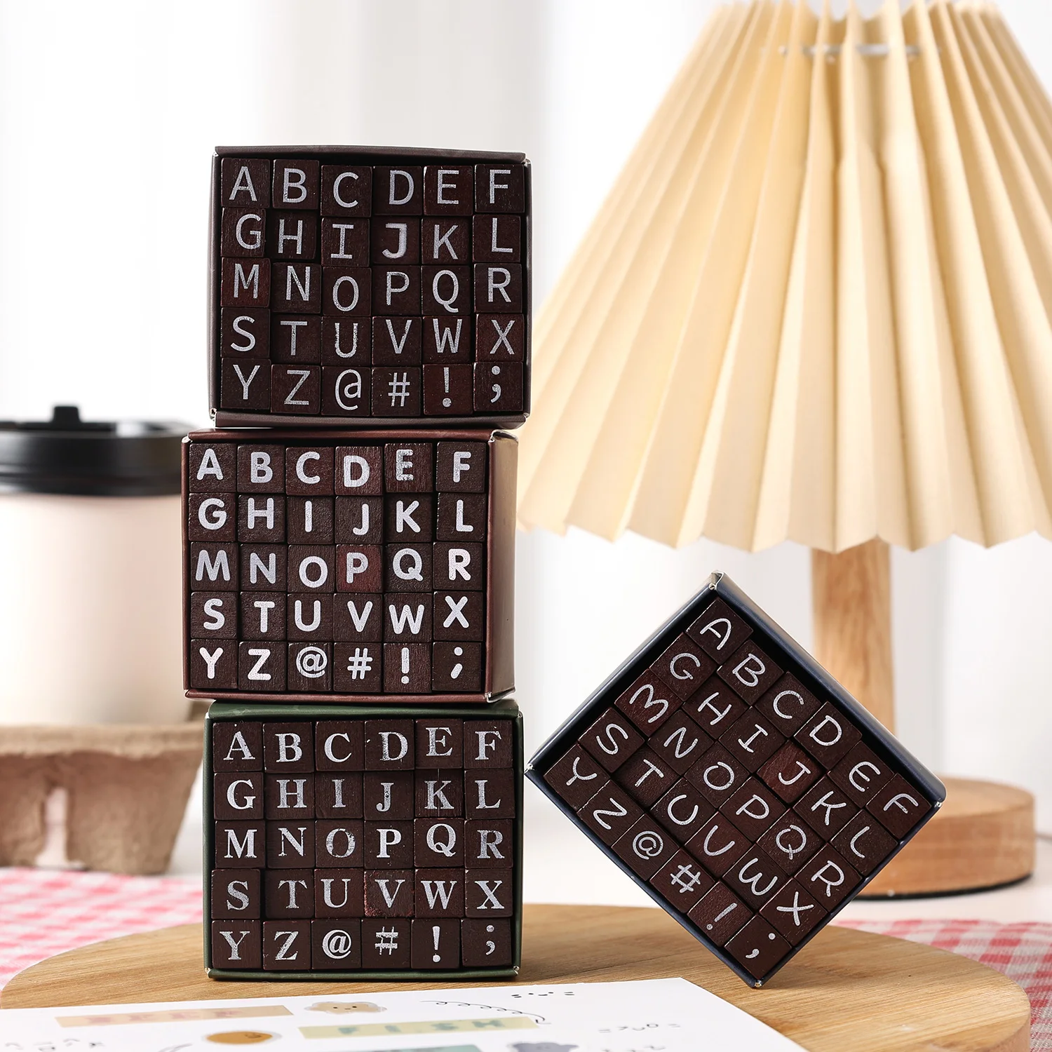 30 قطعة رموز الحروف الإنجليزية خمر ختم مطاطي خشبي مطبوعة ديكور ذاتي الصنع سكرابوكينغ ختم خشبي مخطط يومي القرطاسية