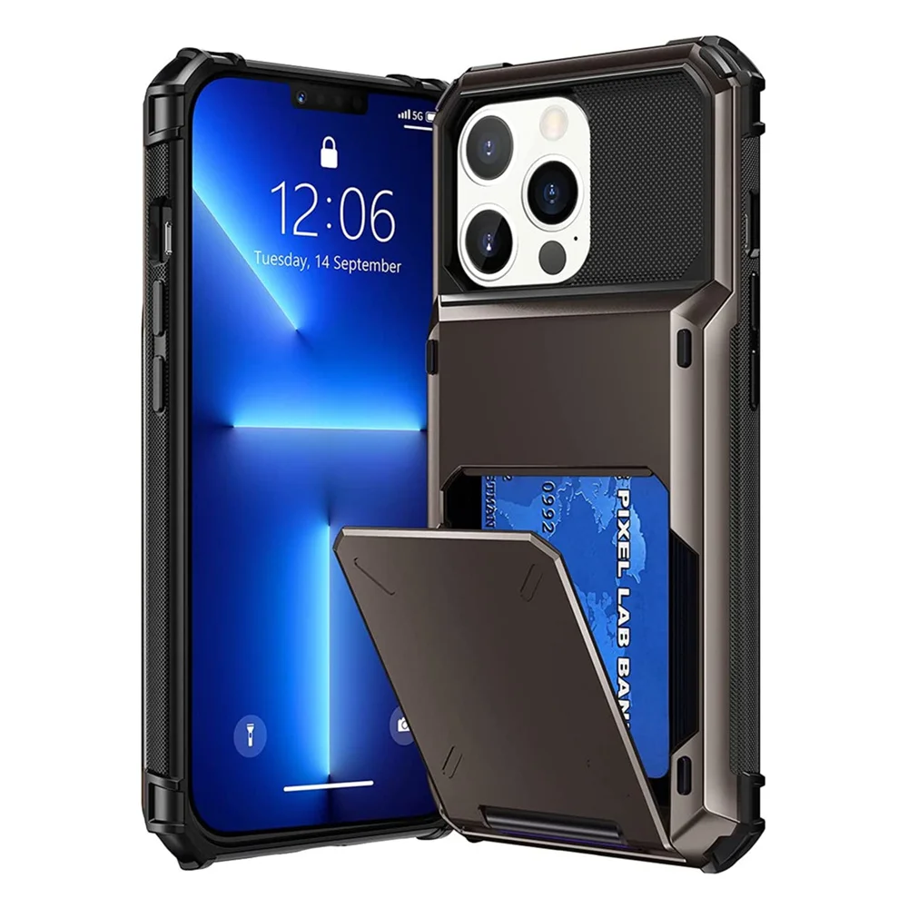 Armor Case for iPhone 14 Pro Max, Wallet, 5-Card ID Slot, Card Holder, Flip Pocket Cover for iPhone 14 Pro Max 14 Pro