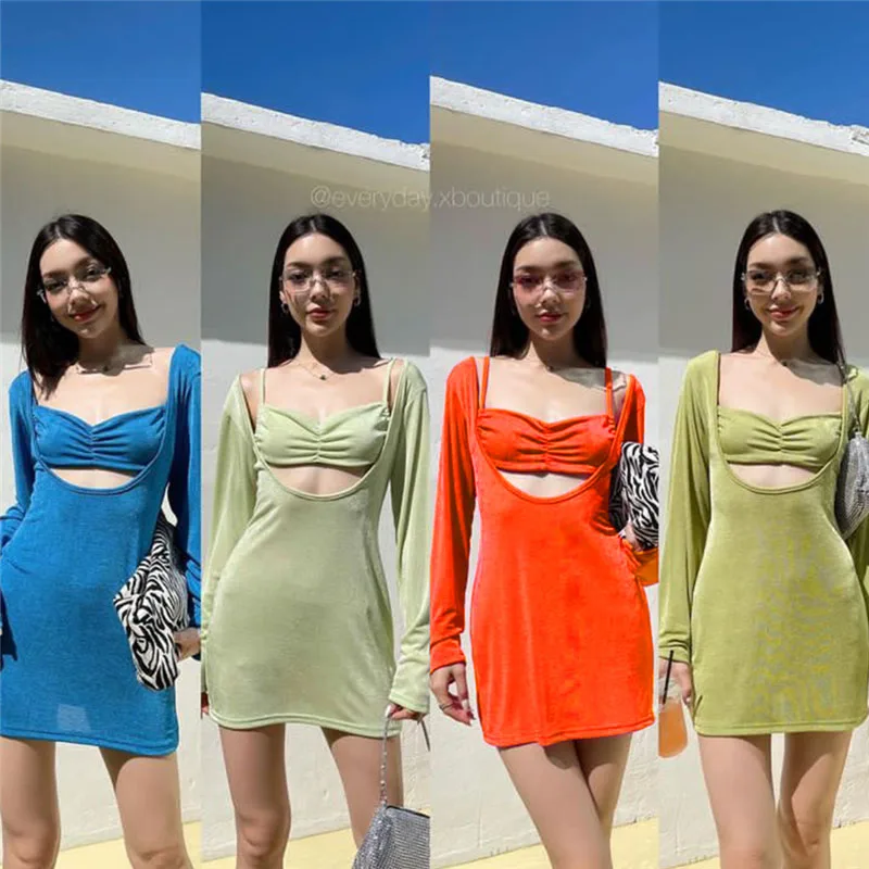 

Wisuwore South Korea's New Women's Split Bikini Swimsuit Long Sleeved Blouse Sunscreen Proof Slim Slim Beach Hot Girl Bikin 2023