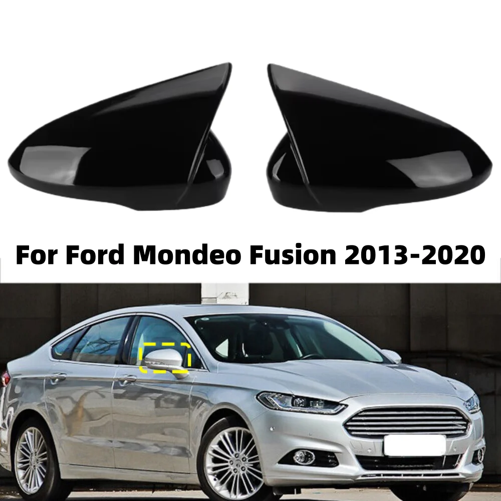 

Для Ford Mondeo Fusion MK5 2014-2020: накладки на боковые зеркала заднего вида под карбон, в стиле «бычий рог»