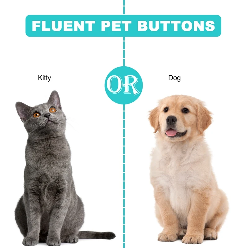 A14M Recordable Dog Buttons, Dog Buttons for Communication Pet Training Buzzer, Dog Talking Button Set Funny Gift ,4PCS