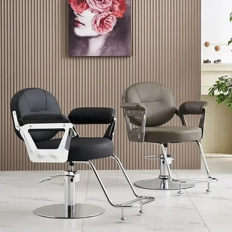 Nordic Fashion Barber Chair Salon Hair Shop Perm Hair Modern Rotate Salon Chair Advanced Sense European Cadeiras Home Furniture