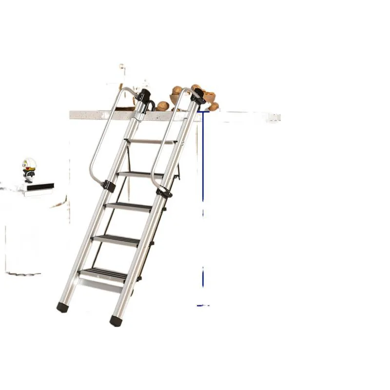 

Attic stairs Household telescopic ladder Indoor and outdoor wide tread Aluminum alloy folding Telescopic