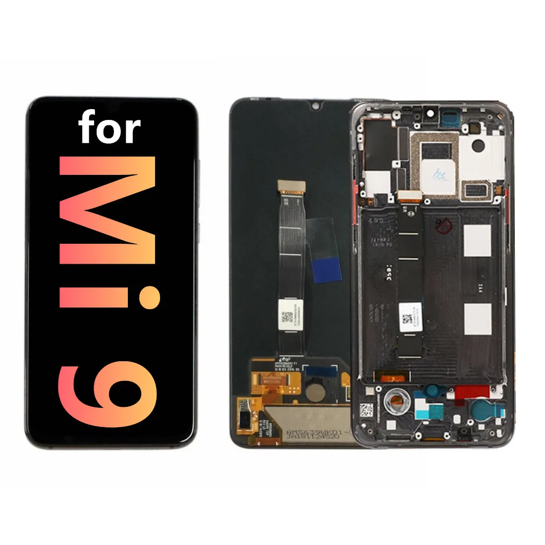 

6.39'' Super AMOLED LCD For xiaomi Mi 9 LCD Display Touch Screen Digitizer Assembly with frame For xiaomi Mi9 M1902F1G Display