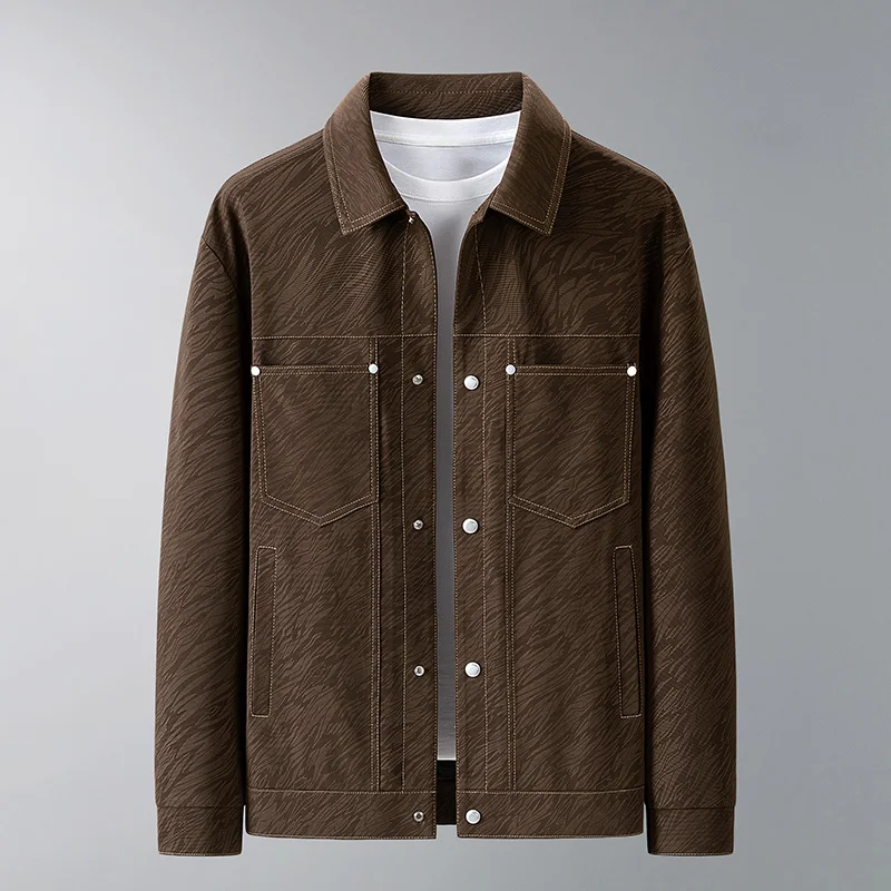 

Мужская повседневная куртка на весну-осень 2026: деловой стиль, длинный рукав, универсальная, для улицы, элегантная, модная